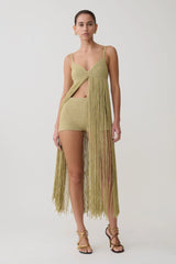 Renee Lurex Crochet Maxi Dress - Gold