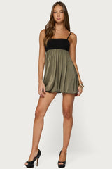 Jonna Contrast Bubble Mini Dress