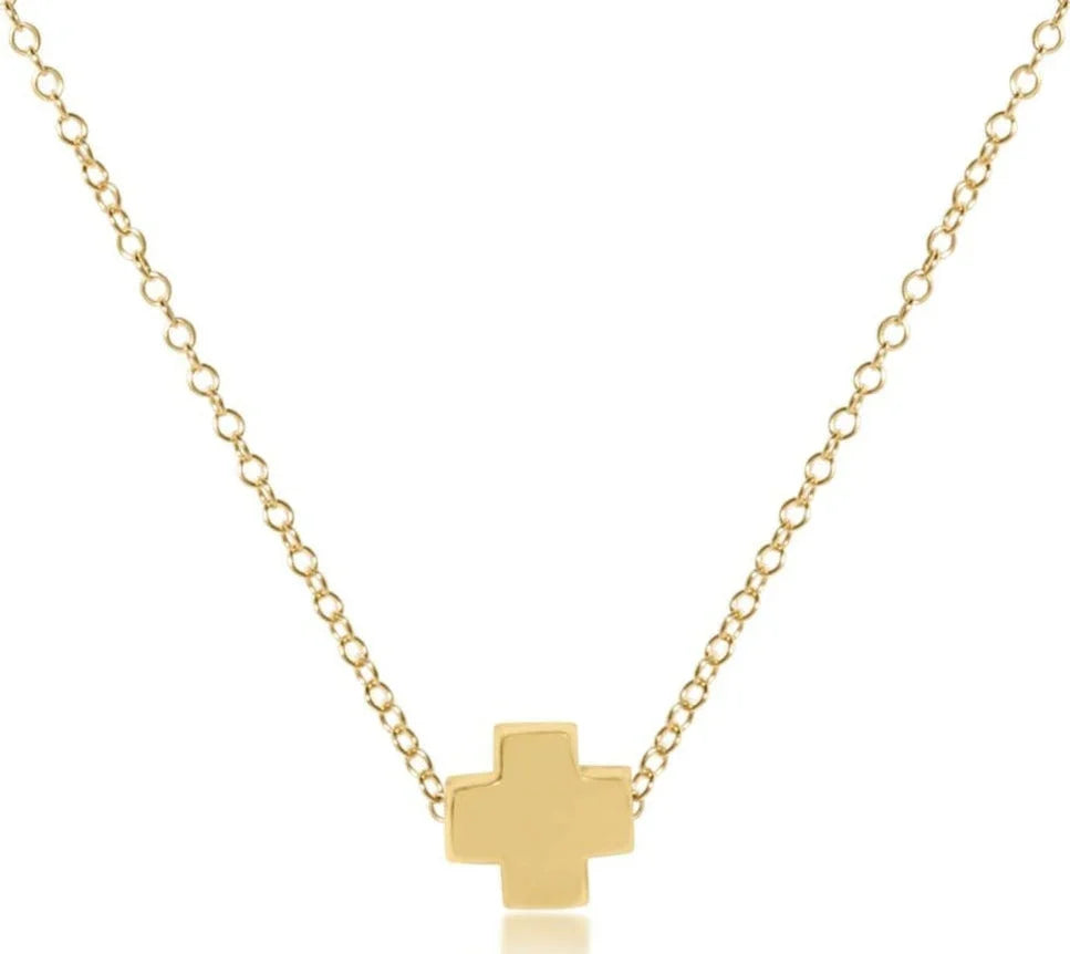 egirl 14" Necklace Gold - Signature Cross Gold