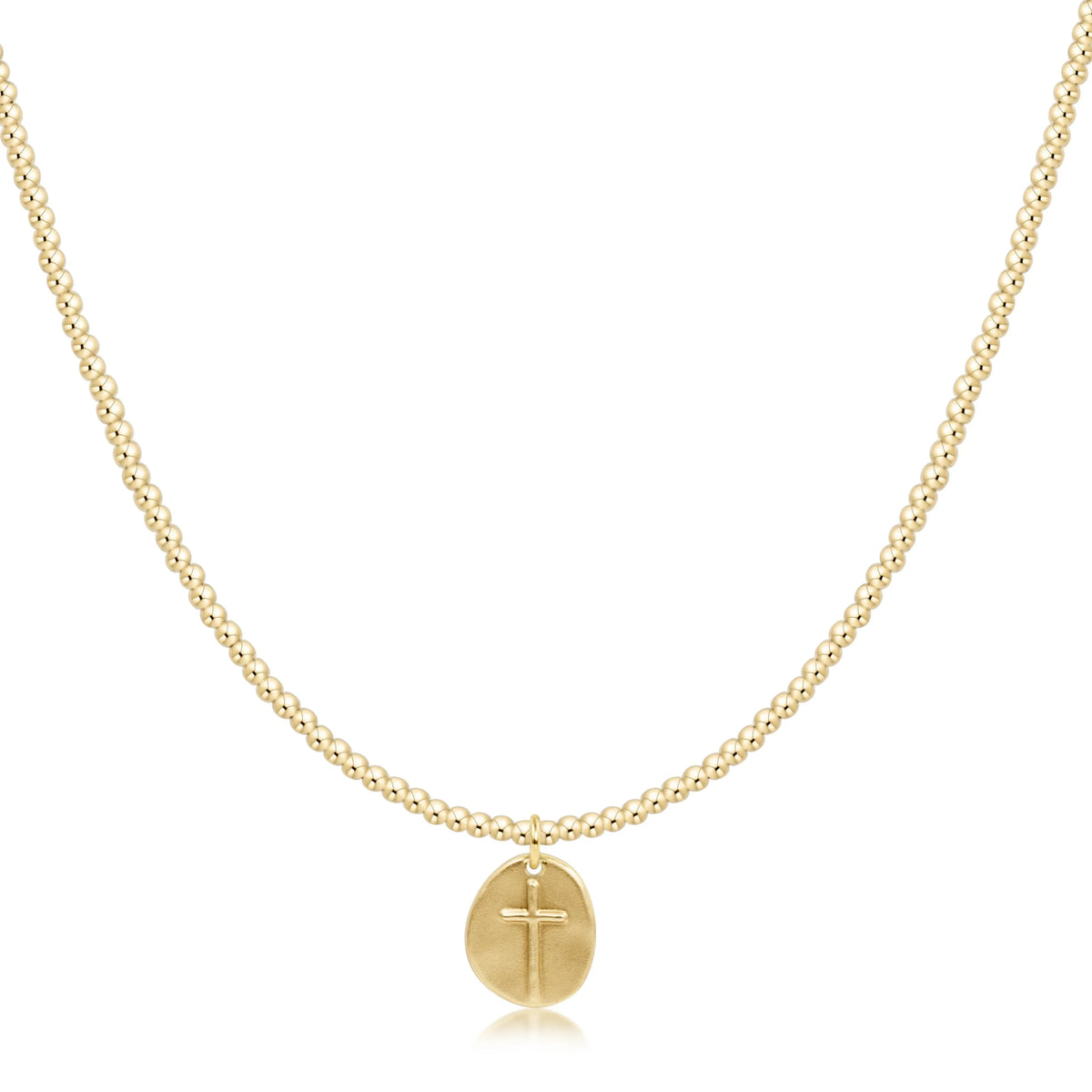 Choker Beaded - Classic Gold 2mm - Inspire Small Gold Disc
