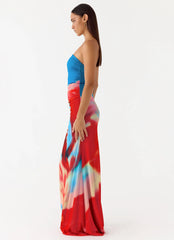 Iroha Strapless Maxi Dress - Twilight Petal