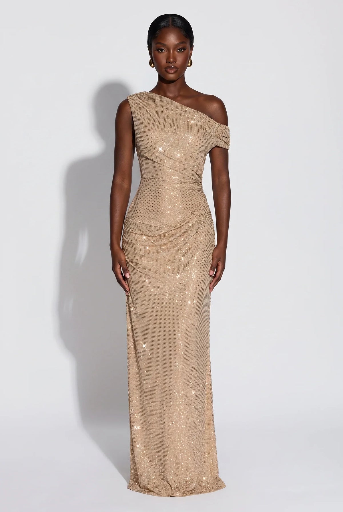 Megan | Draped Gown Maxi Dress