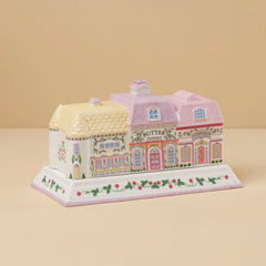 Lenox Spice Village Covered Butter Dish