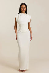 The Sandra Maxi in Cream