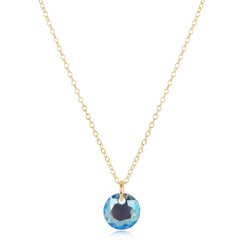 16" Necklace Gold - Reflection Small Charm - 03