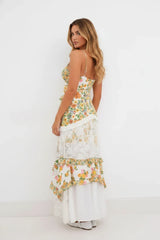 Megan | Floral Flattering Silhouette Maxi Dress
