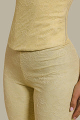 The Brielle Capri Bottoms in Butter Yellow