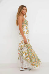 Megan | Floral Flattering Silhouette Maxi Dress