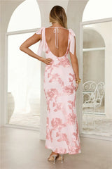 Golden Doll Mesh Maxi Dress Pink