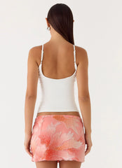 Dayna Mini Skirt - Coral