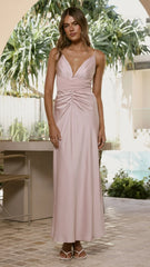 Zada Bow Maxi Dress - Pink