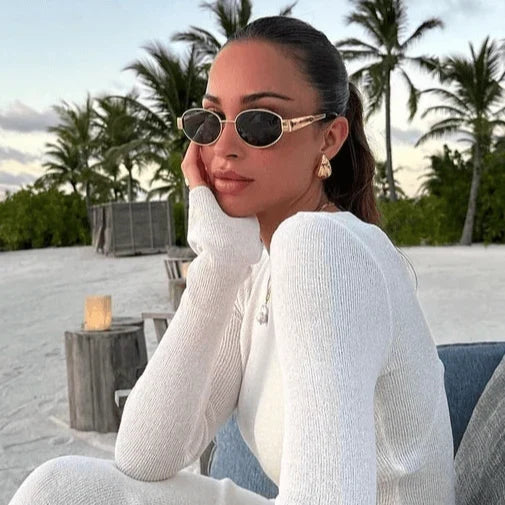 Vintage Oval Lightweight Sunglasses