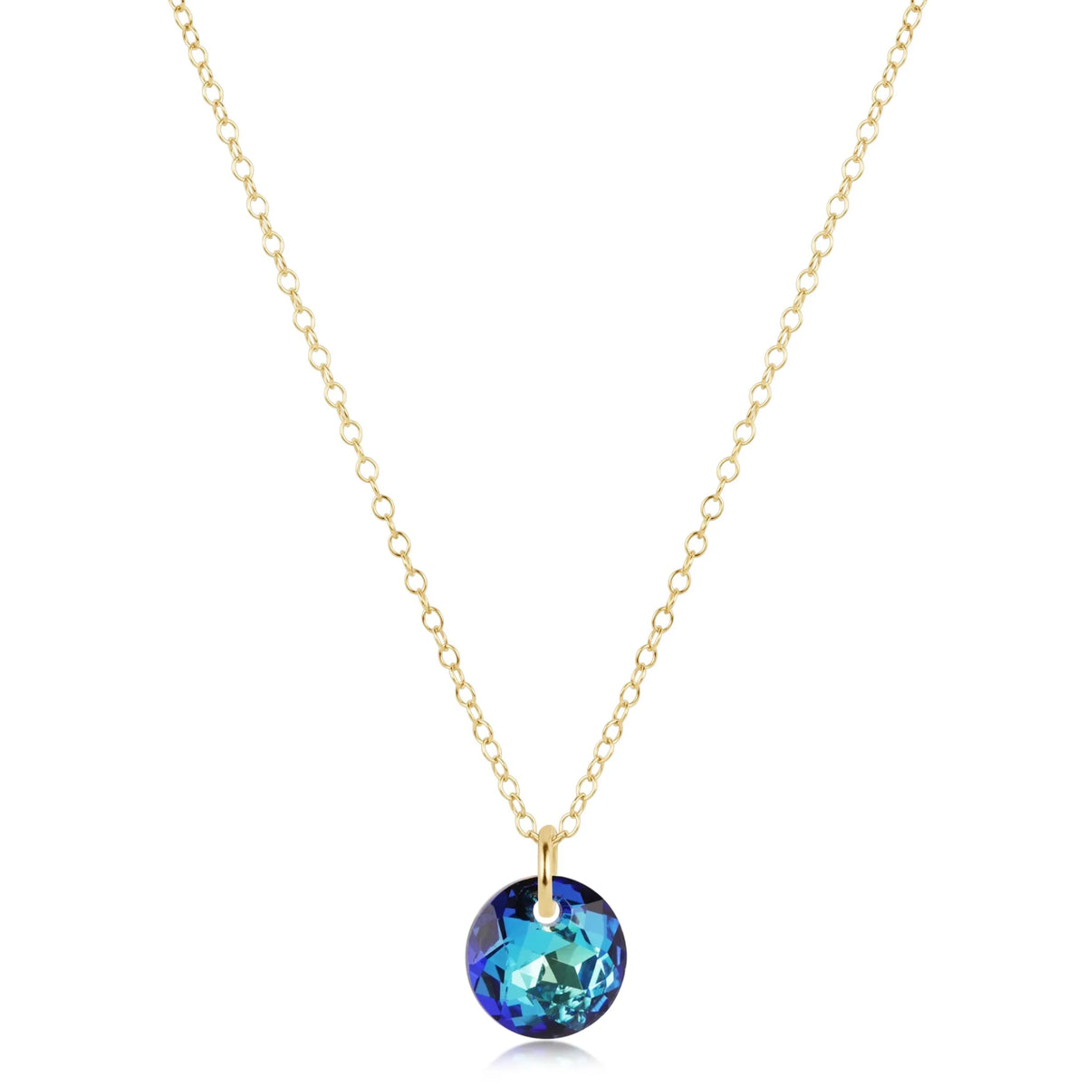 16" Necklace Gold - Reflection Small Charm - 12