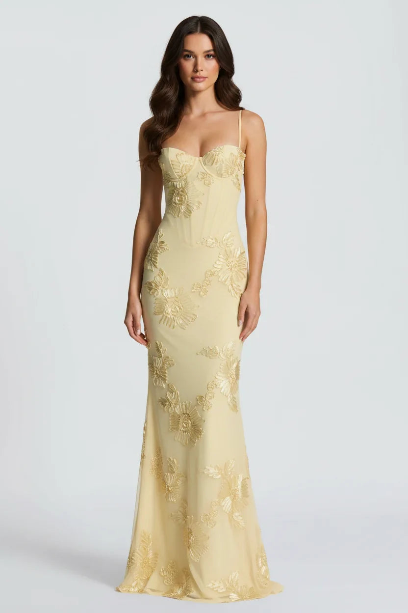 Megan | Formal Floral Maxi Dress