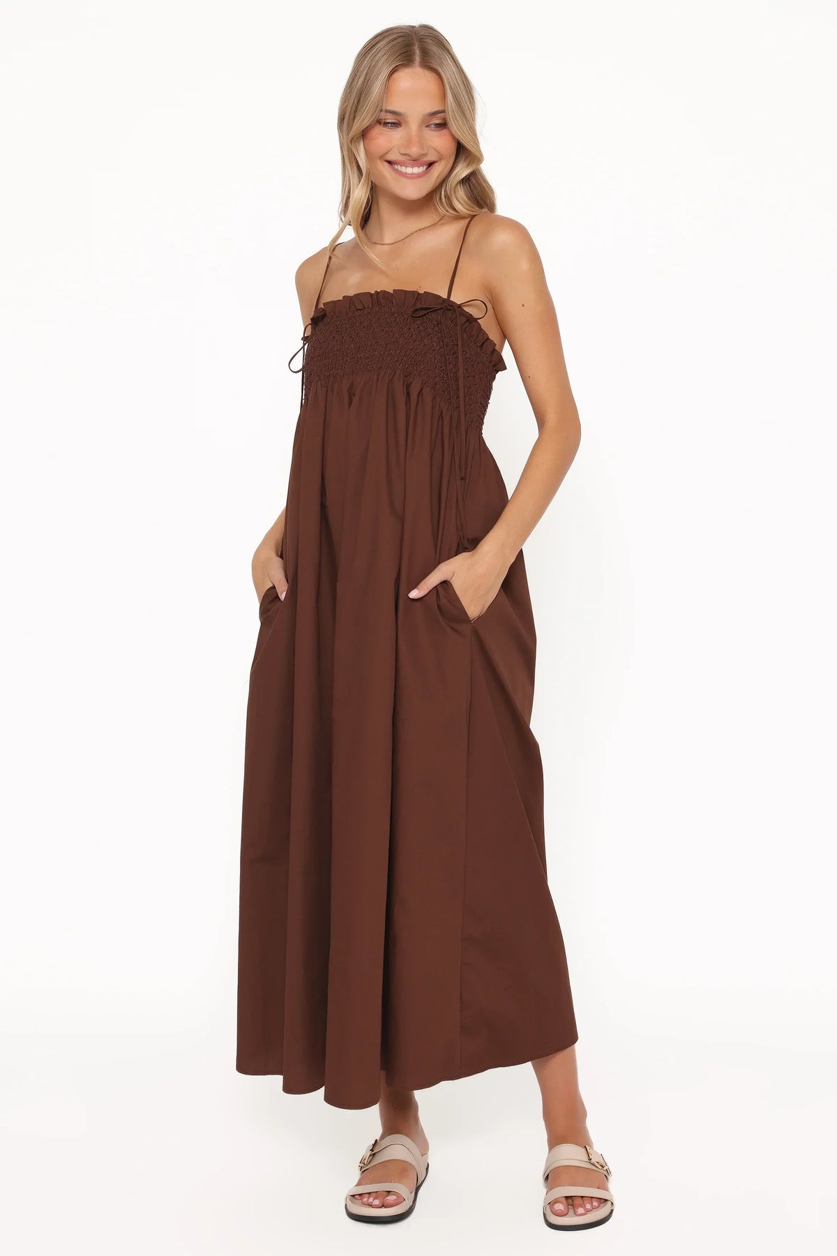 Josie Maxi Dress - Brown