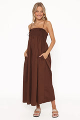 Josie Maxi Dress - Brown