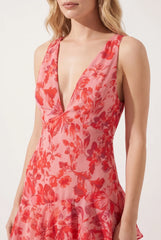 Megan | Floral Ruffle Maxi Dress