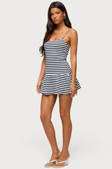 Felicitie Striped Mini Dress