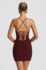 Xanthe Mini Dress - Cherry Lacquer