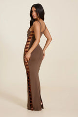 The Mya Maxi Dress in Brown