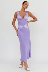 Soul Fire V-Neck Maxi Dress Lilac