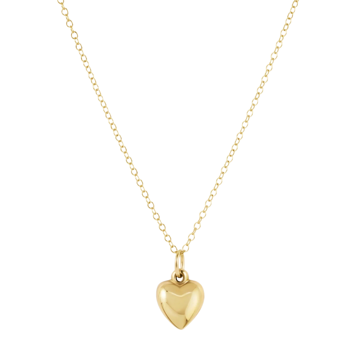egirl 14" Necklace Gold - Love Plush Small Gold Charm