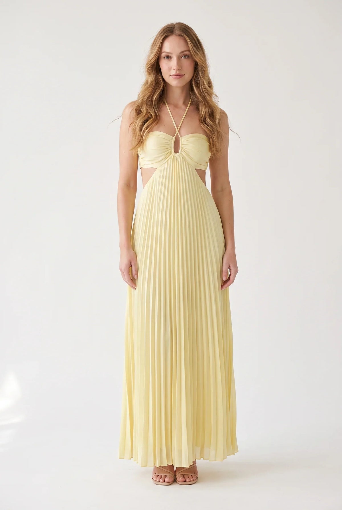 Megan | Halter Neckline Maxi Dress