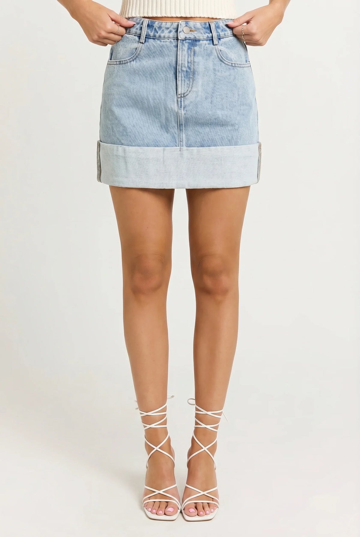 Off-Duty Denim Mini Skirt
