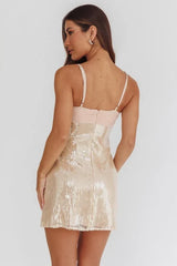 Champagne Hour Sequin Mini Dress