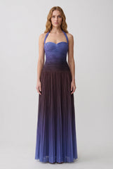 Megan | Gradient Ombre Halter Midi Dress