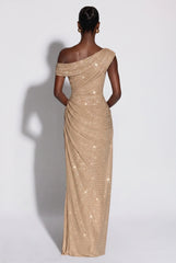 Megan | Draped Gown Maxi Dress