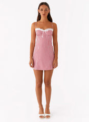 Bellissima Bustier Mini Dress - Red