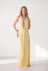 Megan | Halter Neck Backless Maxi Dress