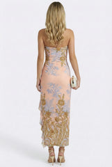 Make Your Entrance Ruffle Tube Maxi Dress - Large
