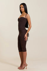 The Brielle Capri Bottoms in Brown